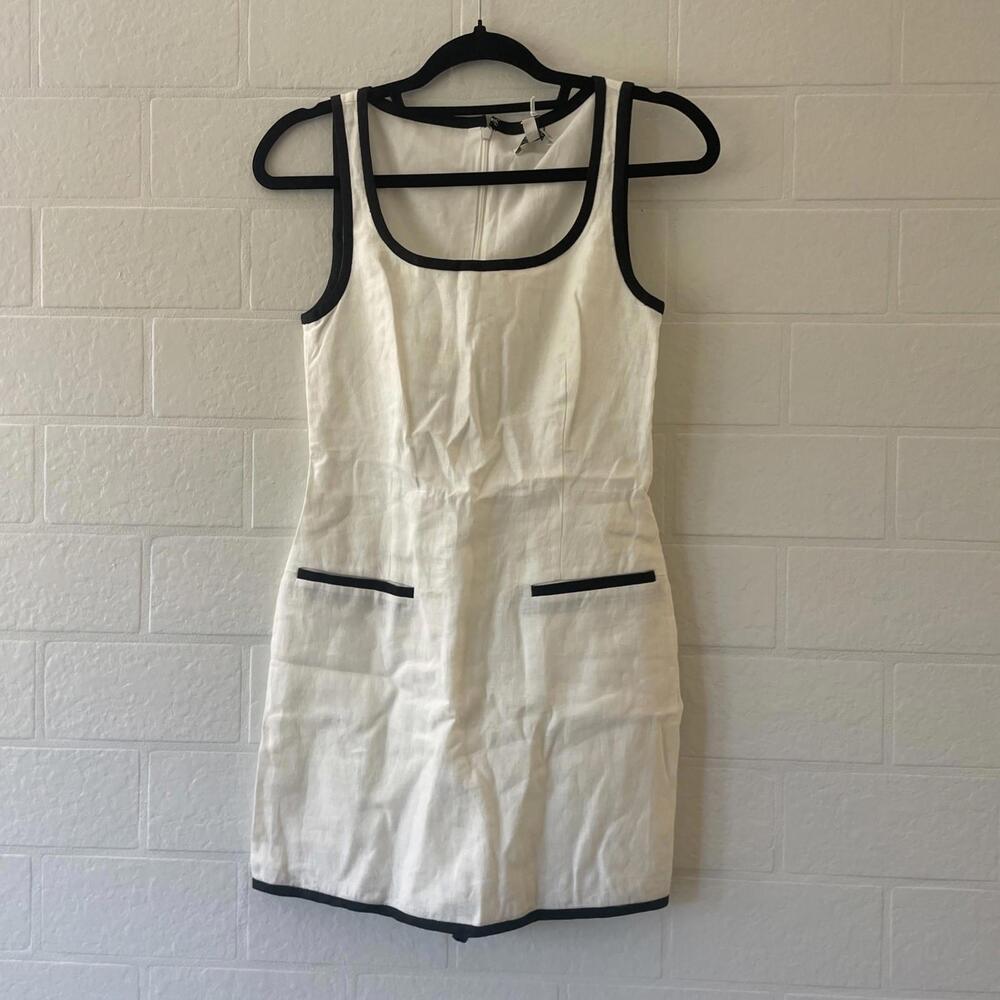 L'academie by Marianna Leonie Romper in Ivory and black size XS $228 msrp NWT - Picture 4 of 7